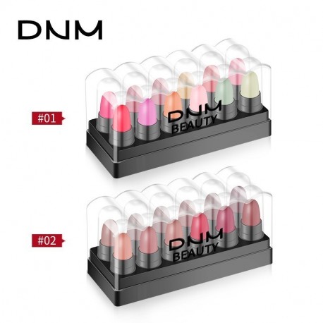 DNM mini Waterproof Natural Eye Shadow Pen Set Lipstick makeup Tools Long Lasting Velvet Matte Lip Gloss gold jelly Lip Gloss