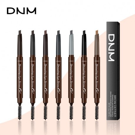 DNM 2 Ways Eyebrow Pencil Eyebrow Enhancer Paint Eyebrow Automatic Waterproof Makeup Beauty Tools 7 Color Options 081