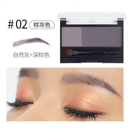 DNM two-color eyebrow powder with eyebrow brush 5 colors are easy to color