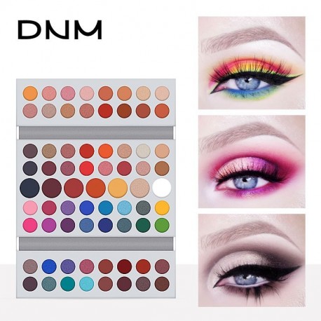 DNM 71 colors eye shadow plate no fly natural color pearl shimmer matte for eye and face