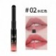        DNM Non-staining Cup Non-fading Easy To Colour Matte aterproof Fog Double Headed Lip Gloss Lip Line Makeup 12 Colors Optional