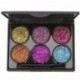 DNM Shining Eye Shadow Pearlescent Eyeshadow Pallete 6 Colors/Set Glittering Powder Super Bright Glitter Eye Makeup With Brush